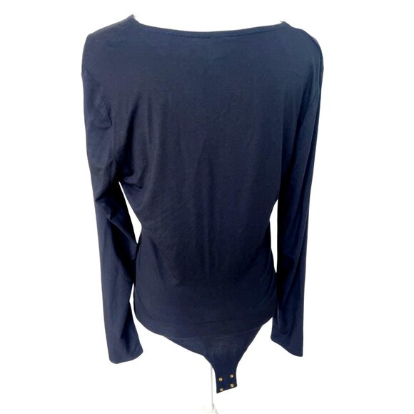 J. Crew‎ black wrap body suit size Large - Picture 3 of 8